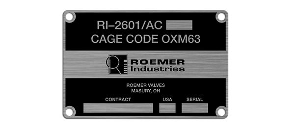 Aluminum instruction plate sample