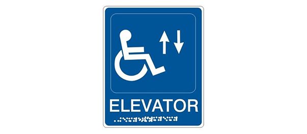 Braille room identification sign sample