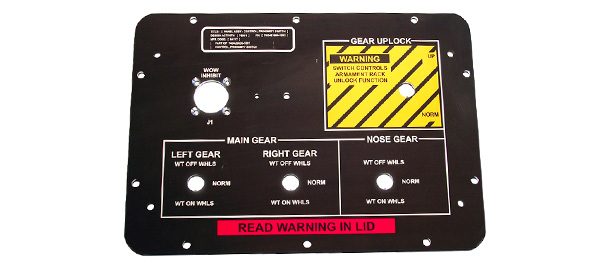 Stainless steel graphic panel sample
