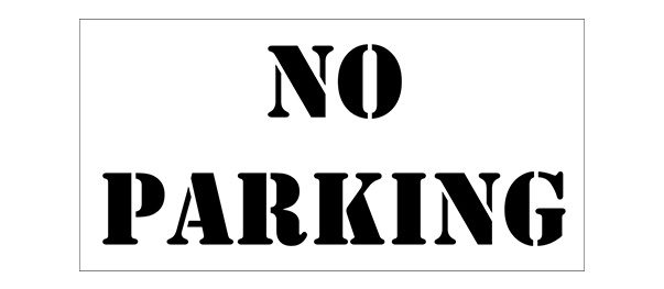 Custom lettering stencil sample