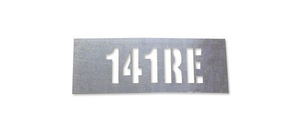 Cut stencil sample with custom font