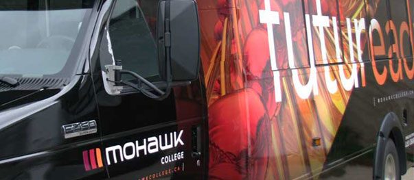Car with full-colour commercial vehicle wrap