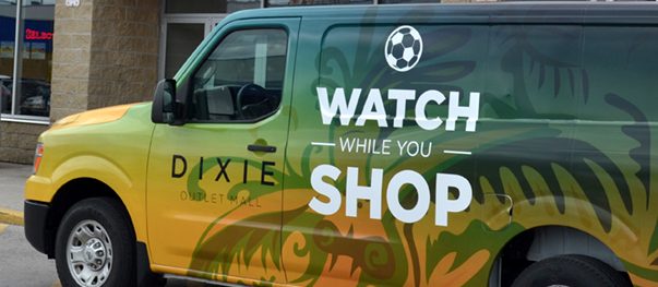 Vehicle fully covered in printed wrap film
