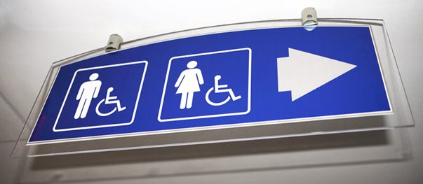 Hallway signage system identifying rooms and departments