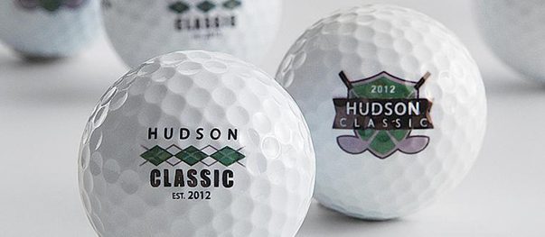 Branded golf balls, towels and golf accessories