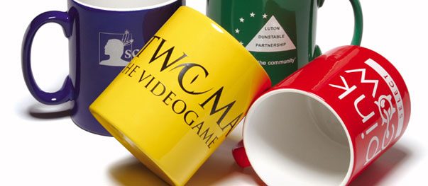 Custom printed promotional coffee mugs
