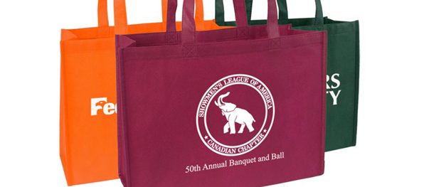 Printed promotional tote bags
