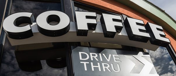 Illuminated channel letters on a storefront